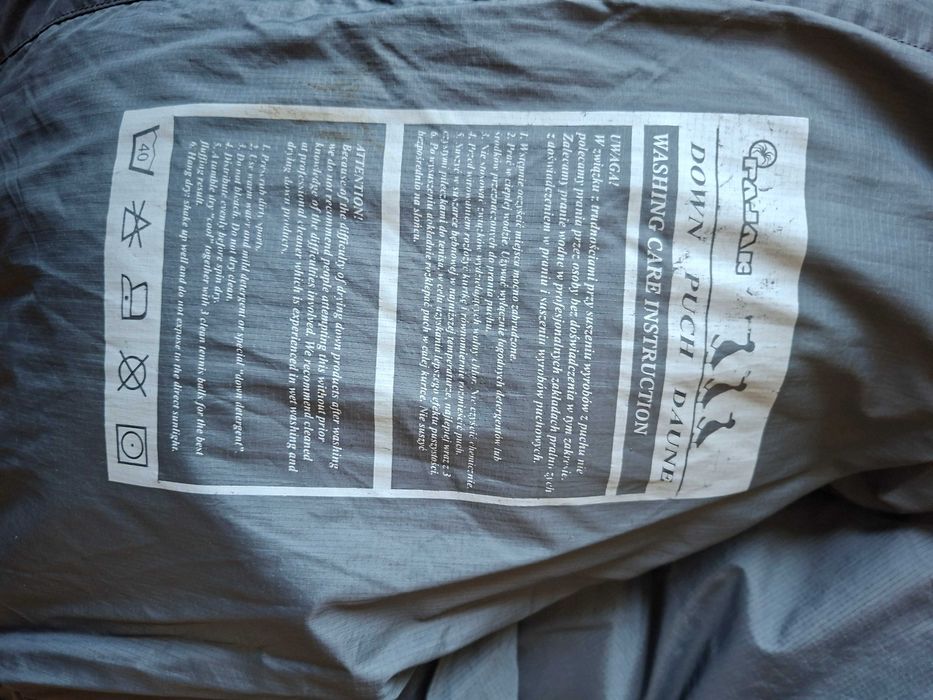 kurtka puchowa gruba, puch gęsi, stan idealny