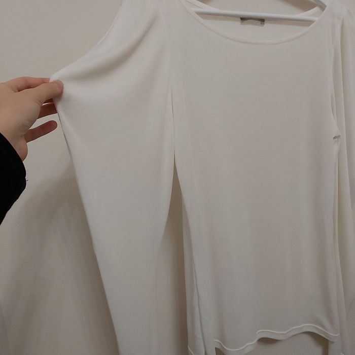 Bluzka z bufiastymi rękawami biała orsay