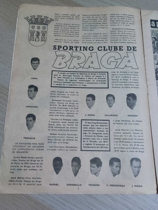 Revista Cavaleiro Andante - ScBraga 1960