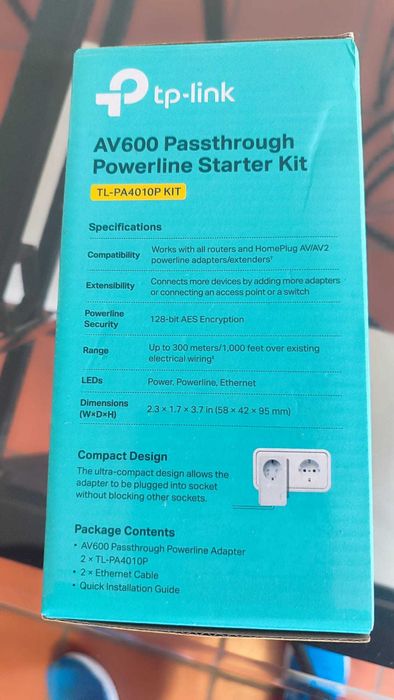 Powerline TP-LINK TL-PA4010PKit (AV600 - Passthrough)
