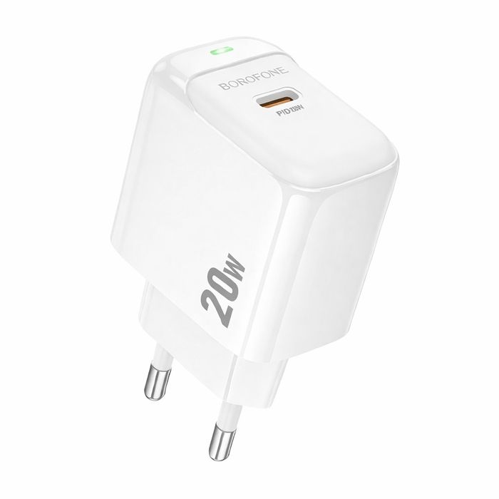 Швидка зарядка Borofone BAS43A 20W USB-C PD для iPhone та Android мережевий адаптер