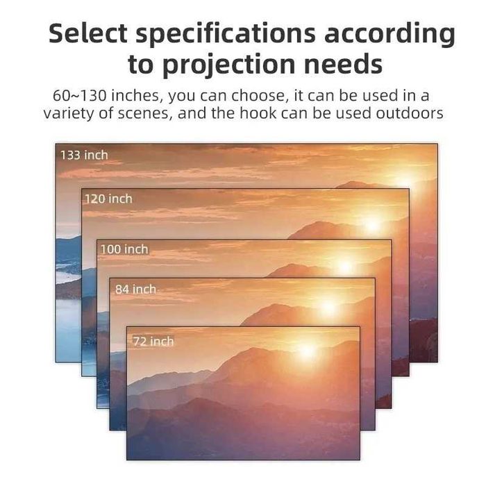 ‼️ Светоотражающий экран для проектора с Gain 2.6x и углом обзора 170°