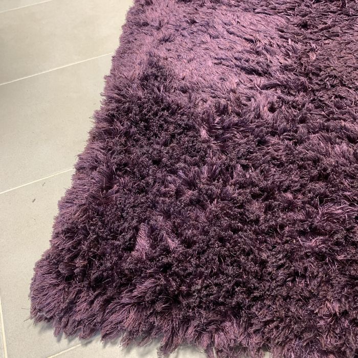 Taoete roxo lilás pelo longo quarto ou sala 1,4x2m