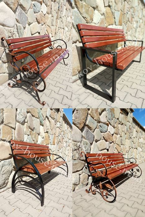 Скамейка садовая, лавка кована 1.5м