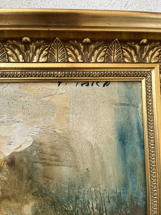 Oryginalny obraz Charlesa Roka kobieta z dzbanem sygnowany 1950–60