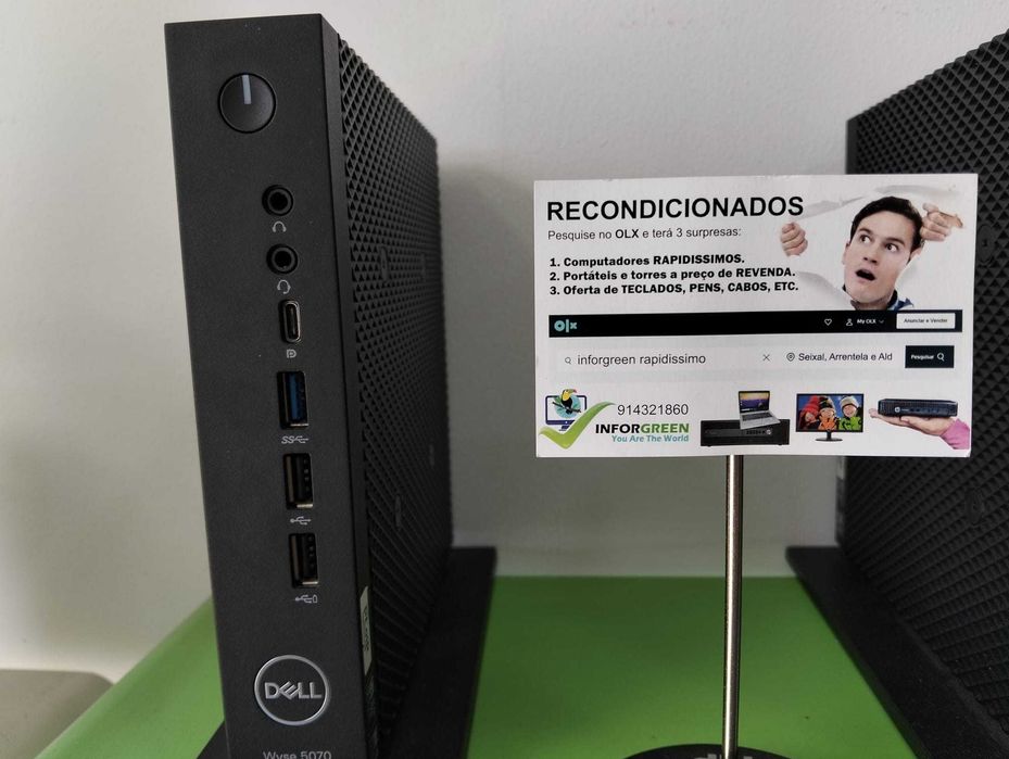 Mini PC Dell 5070 16GB Ram e disco SSD M2 256GB - W11 - Placa Wireless e Antenas