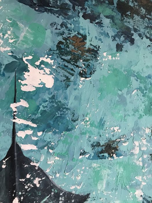 Dwuczęściowy dwiptych „Życie w oceanie” (2×55×75 cm)