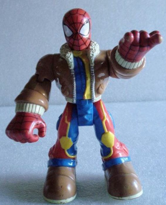 Boneco raro SpiderMan da Marvel com casaco de aviador vestido de 2003,