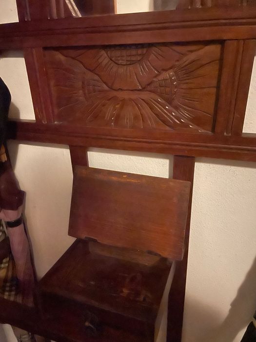 Bengaleiro de entrada madeira antigo