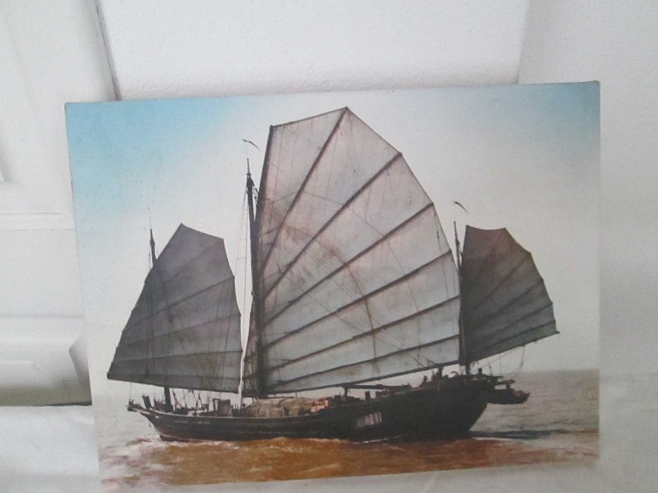 quadro com barco típico de Macau - lorcha