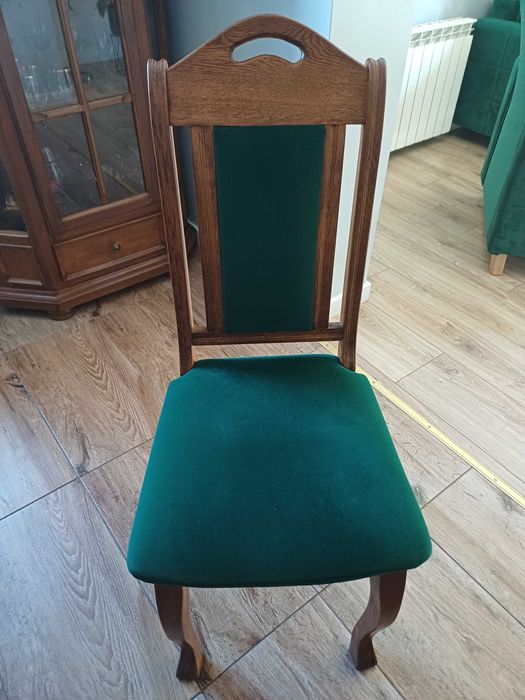 Krzesła dębowe z obiciem