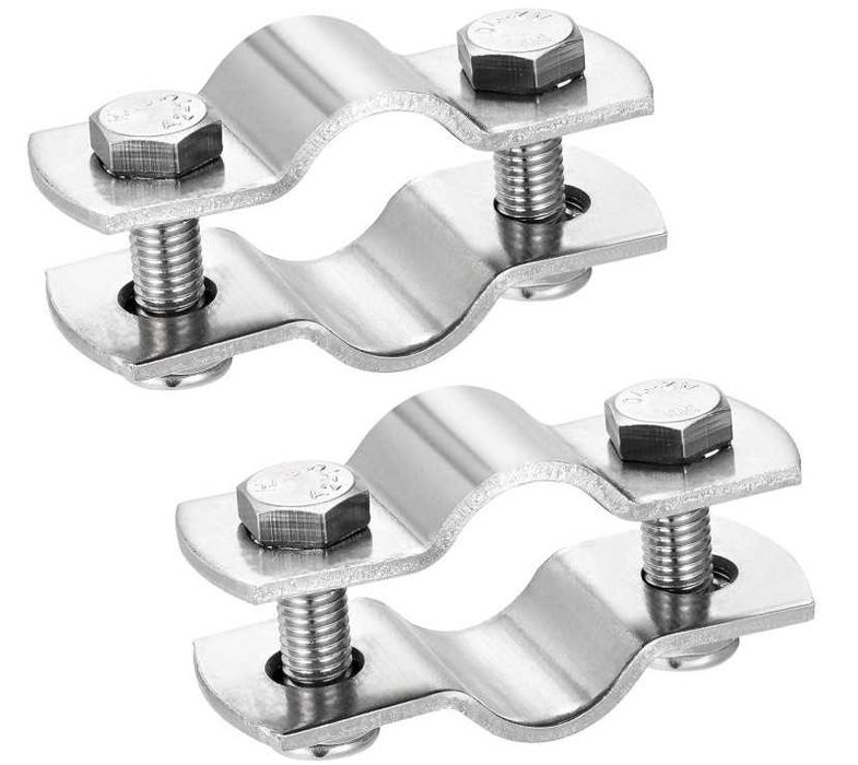 Obejma do rur, stal nierdzewna 27mm 2 sztuki Sourcing map