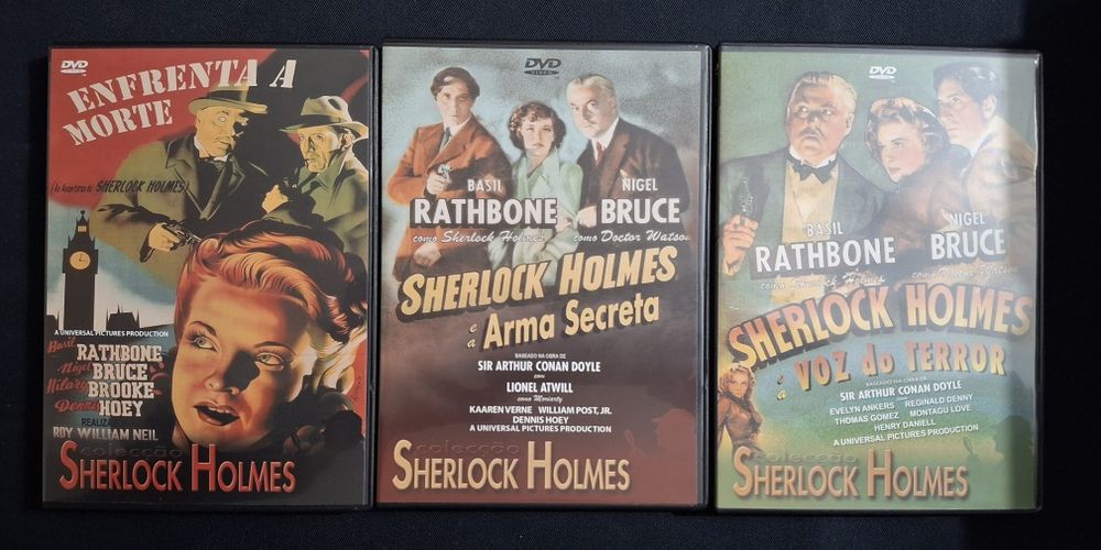 DVDs Sherlock Holmes.