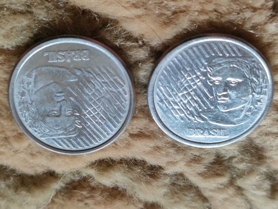2 moedas 50 centavos invertida brasil 1994