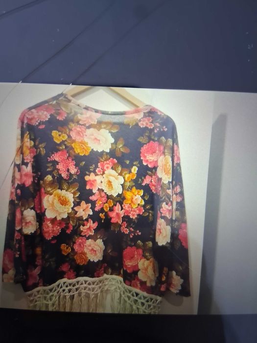Casaco Aberto Floral