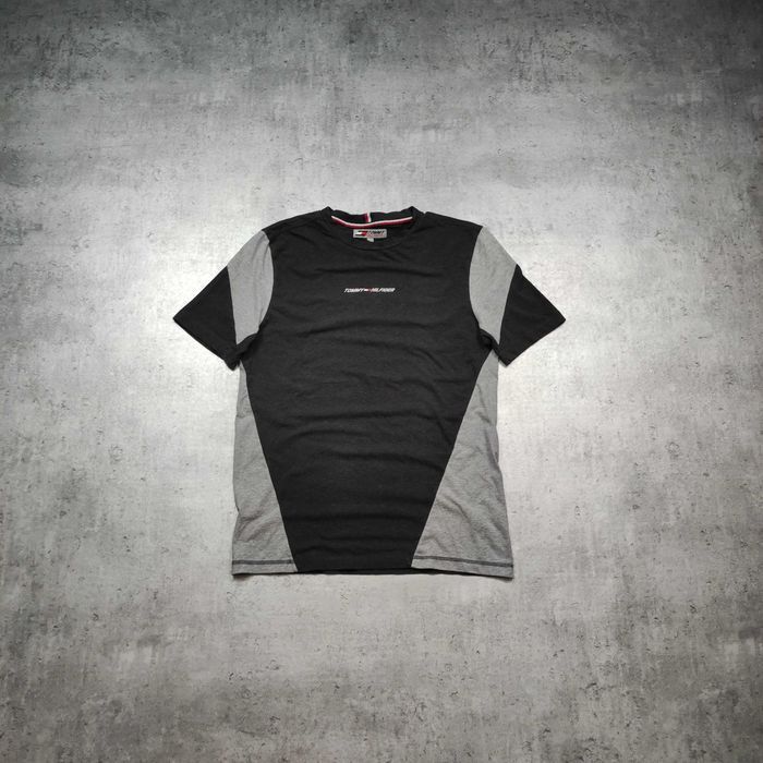 MĘSKA Koszulka Bawełna PREMIUM Szara Tommy Hilfiger Małe Logo Casual