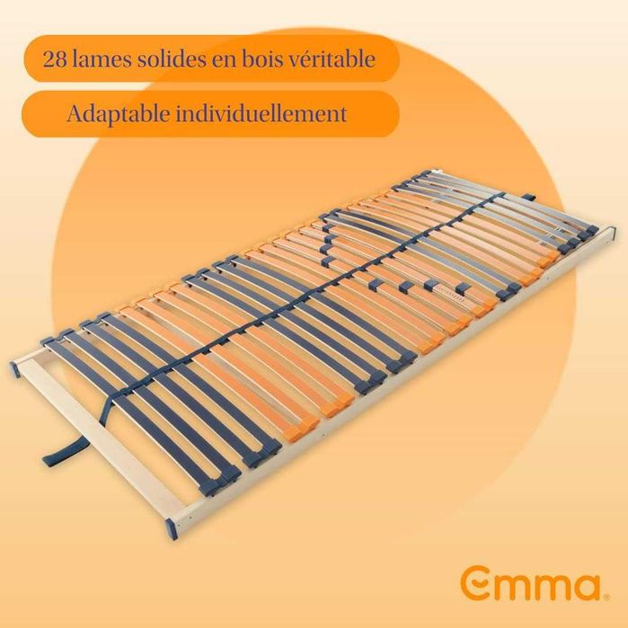 Stelaż do łóżka z regulowanym wezgłowiem EMMA 140 x 200 cm