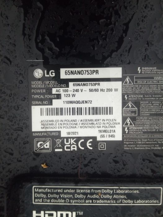 LG 65NANO753PR (zasilacz, inwerter))