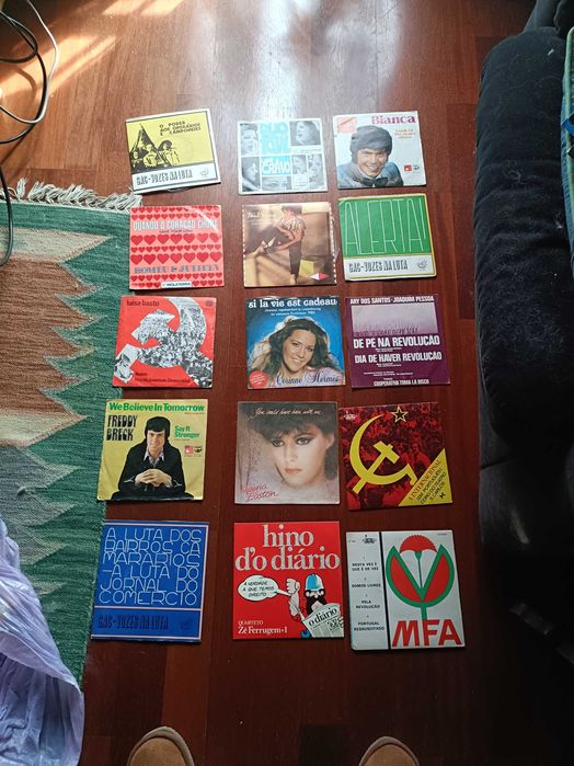 Vários discos de vinil