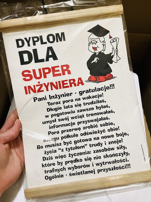 Dyplom kartka życzenia gratulacje dla pani inżynier obrona pracy
