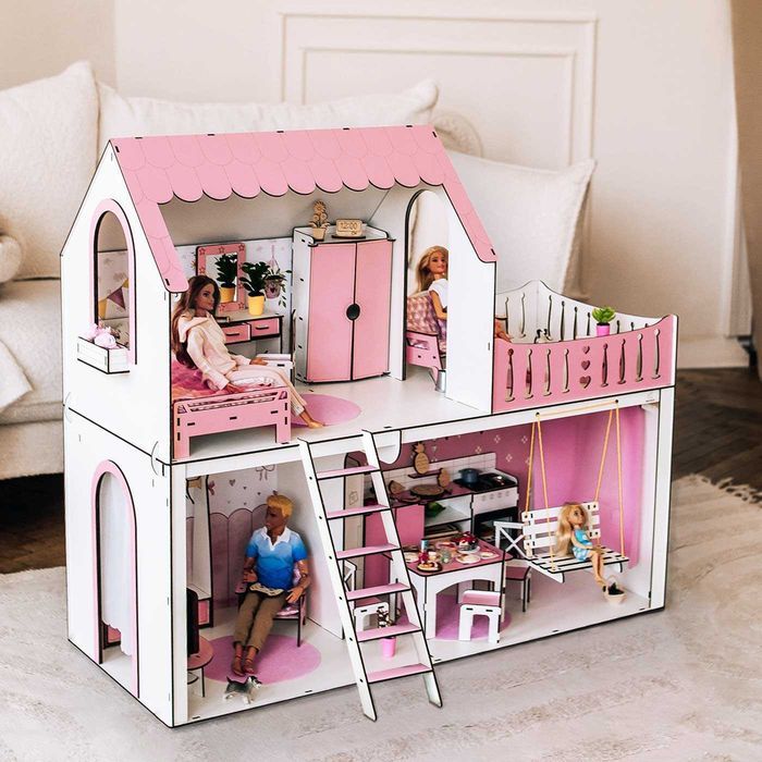 Волшебный Кукольный домик Барби NestWood Ляльковий будиночок Мебель