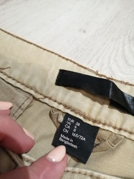 Baggy beż spodnie rozmiar 38