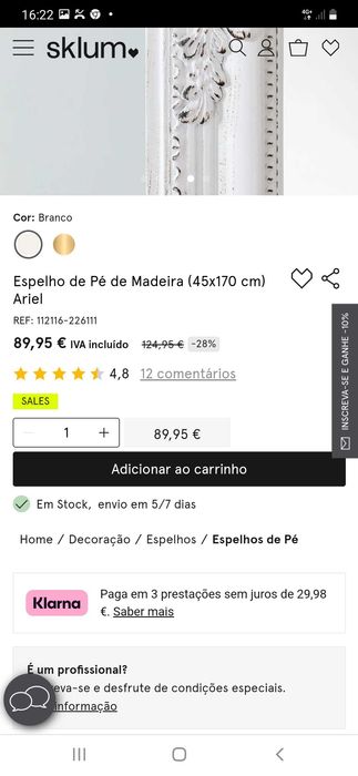 Espelho alto lindo (partido)