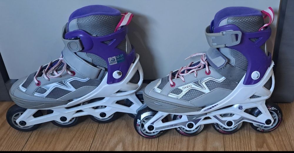 Patins em linha ajustáveis Oxelo nọ 32 a 35 em ótimo estado