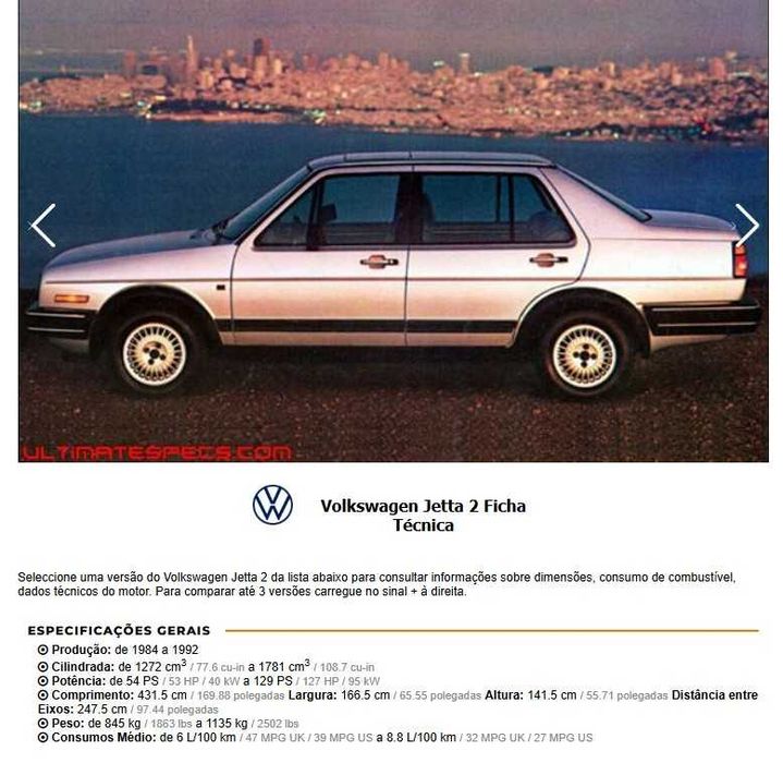VW Jetta mk2 1.2 gasolina