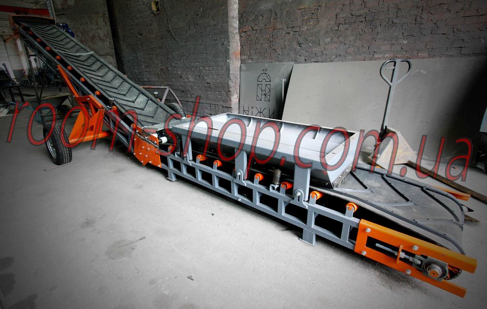 Разгрузчик вагонов, перегрузчик, ленточный конвейер, транспортер