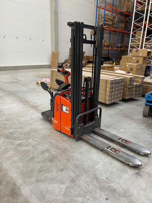 Wózek widłowy elektryczny z podestem – LINDE L14AP rok 2006 r. 6250 rh