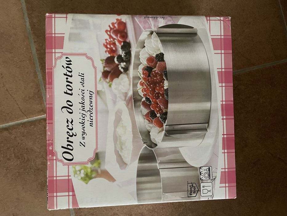 Obręcz do tortów ze stali nierdzewnej