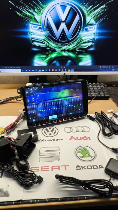 ‼️+Камера‼️Магнитола 9" Volkswagen 6/64gb Skoda Seat Android