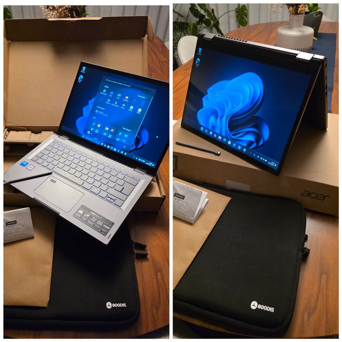 Acer Aspire Spin 14" Touchscreen + Pen 16GB 512GB, Acer Swift SnapDragon 1TB. Troca/retoma. Fatura, garantia, caixa, bolsa