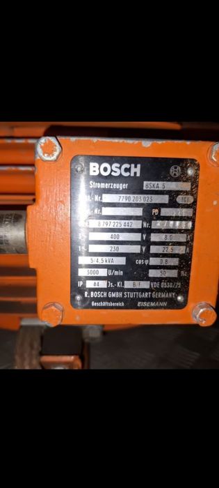 Agregat prądotwórczy Eisemann/Bosch