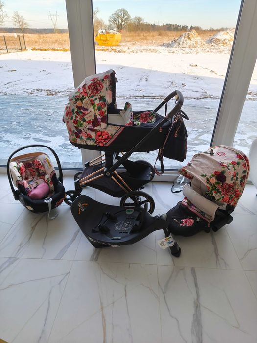 Cybex Priam  Wózek Głęboko-Spacerowy Spring Blossom Light komplet