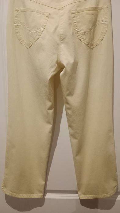 Gerry Weber pastelowe żółte damskie spodnie r. 36