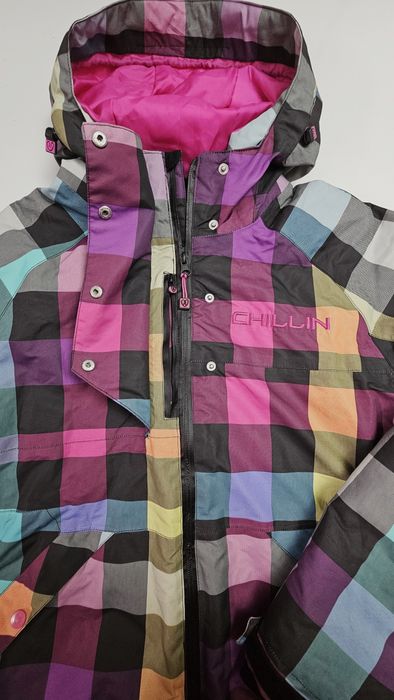 Kurtka Narciarska Damska Cropp Chillin Kolorowa Rozmiar M
