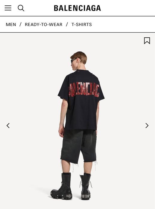 Чоловіча Футболка  оверсайз  Balenciaga  black