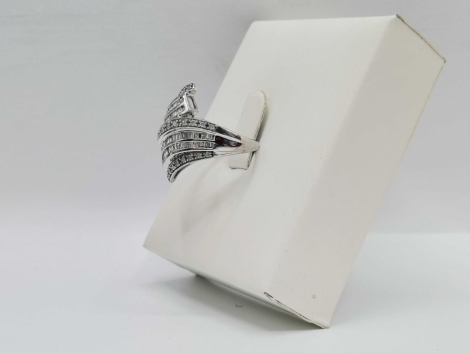 Pierścionek z brylantami- 1 ct, białe złoto, Diament, Piotrkowska 76
