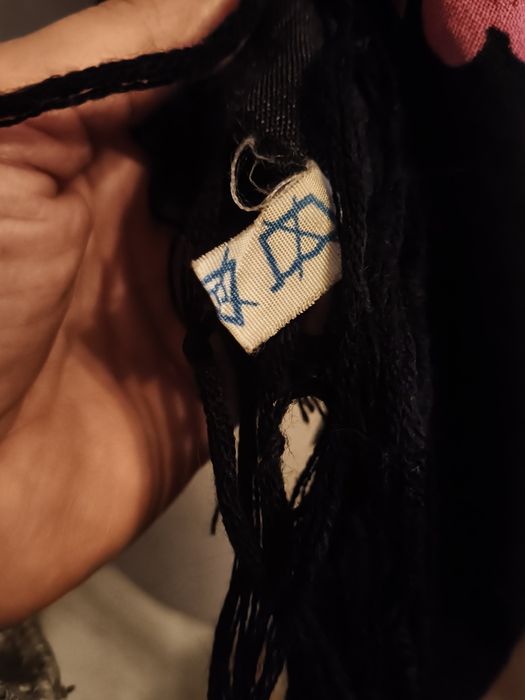 Stara chusta w róże z frędzlami 183