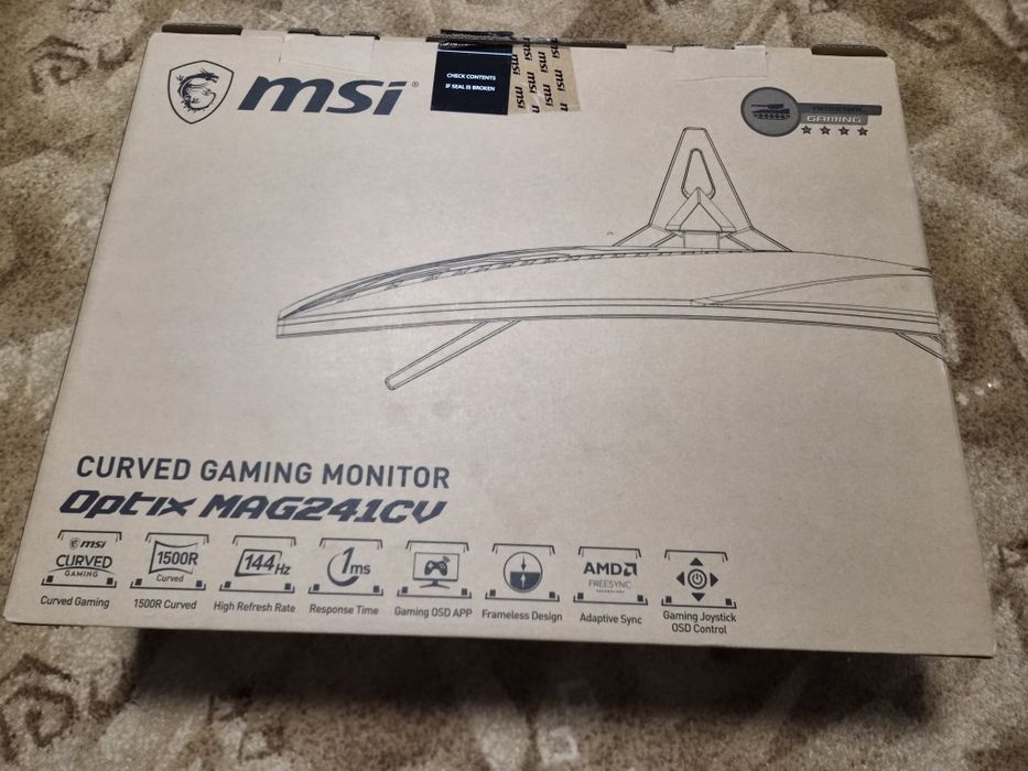 Monitor MSI Optix MAG241CV Gamingowy 144hz 24cale