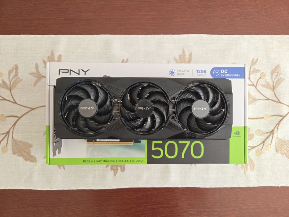 Karta graficzna PNY RTX 5070 Triple Fan OC 12GB +dowód zakupu+Gwarancj