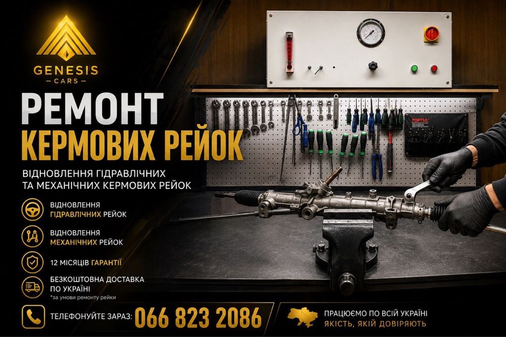 Продаж та реставрація кермових рейок ГУР / Механічних. Обмінний фонд