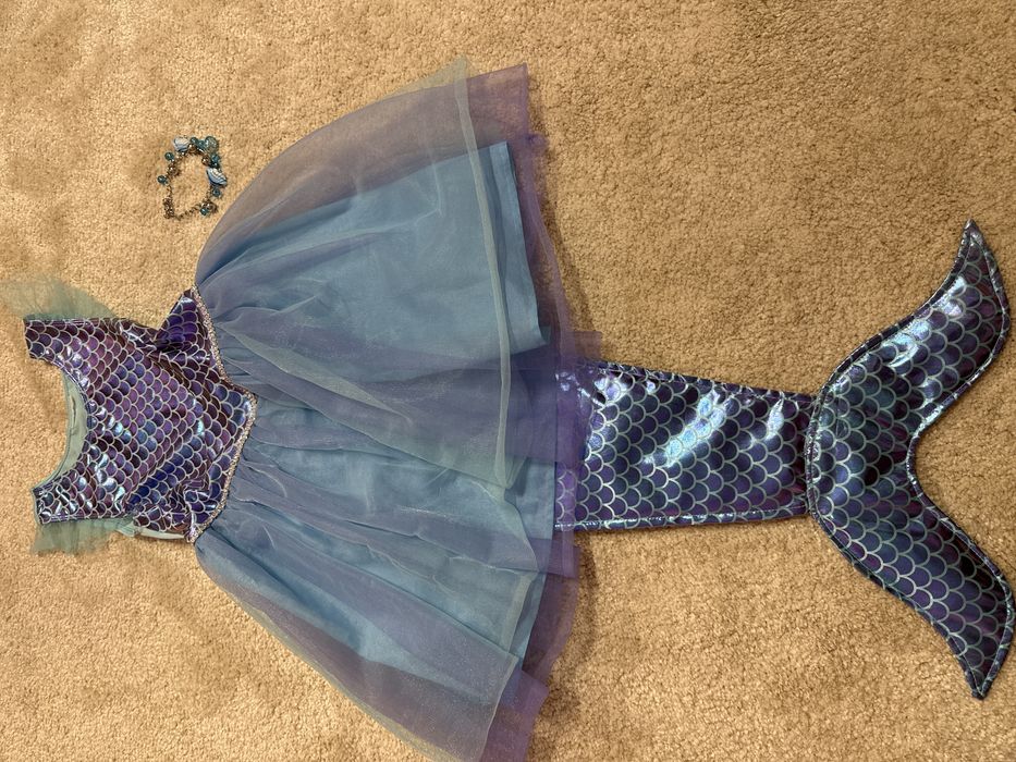 Sukienka strój syrenki z ogonem r. 122/128