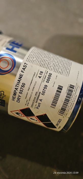 Farba Poliuretanowa HEMPEL HEMPATHANE FAST DRY 55750 RAL 8017 - Zestaw