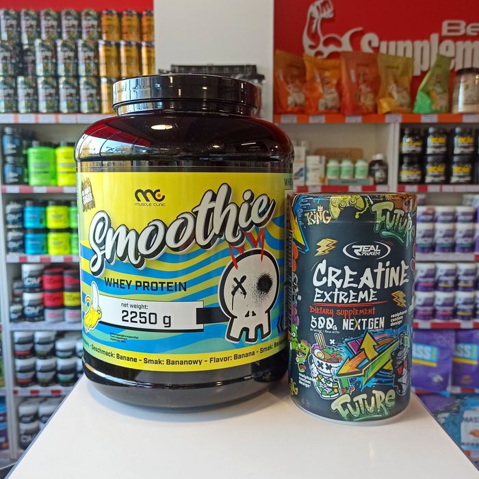 PROMOCJA Białko Smoothie Whey 2250g + Creatine Extreme 500g Odżywki