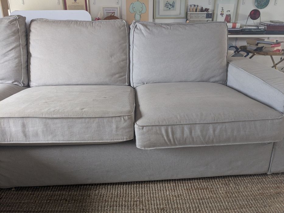 Sofá kivik 3 llugares com chaise longue