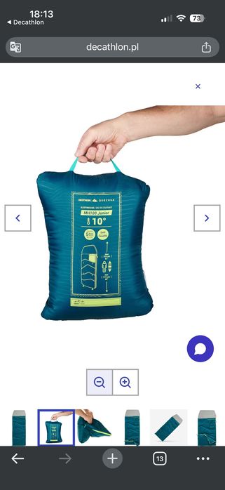 Śpiwór kempingowy dla dzieci Quechua MH100