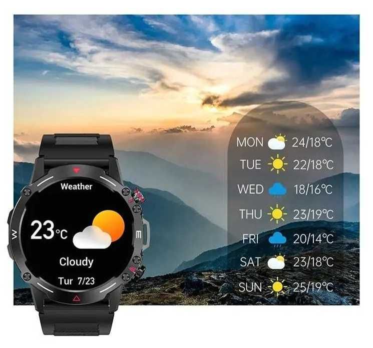 Smartwatch HK87 telefon BT 1,43 AMOLED 466x466 menu  PL